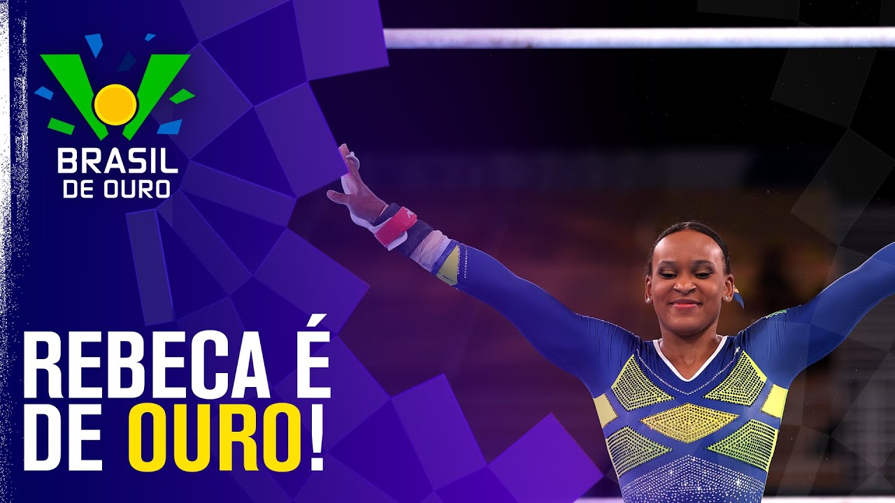 Rebeca Andrade conquista medalha de ouro para o Brasil em salto ouro 18 quilates