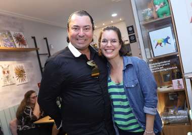 Augusto Oiticia e Clarissa Rios no Café Ganteiro em fotos de valterio